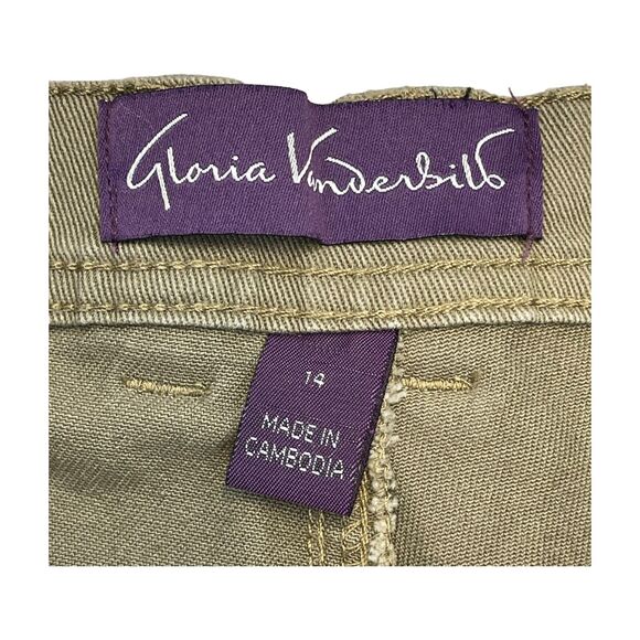 Gloria Vanderbilt Amanda Jeans Women's 14 Beige 5-Pockets High-Rise Straight Leg - Picture 4 of 8